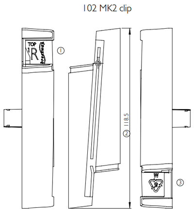 Louvre Clips - Breezway MKII - 102mm Per Pair - WHITE