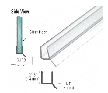 Shower Sweep 10mm Polycarbonate With Drip Rail - 800mm