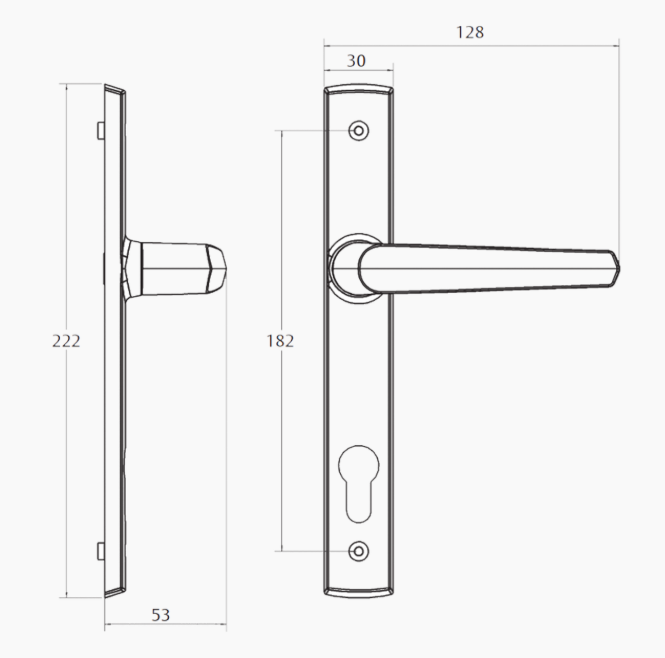 Furniture only - Lockwood Palladium  Aria set #27 lever set