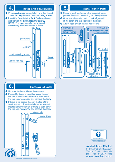 SPECIAL ORDER - Pearl mortice window lock