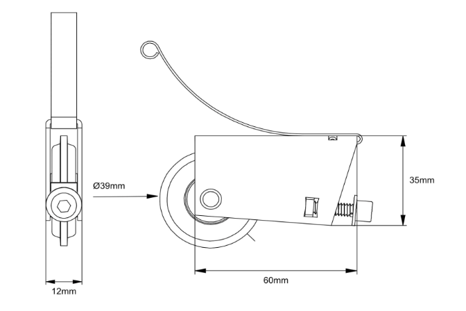 Roller - Whisper Adjustable Wardrobe Door Roller