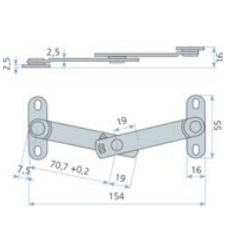 Sash Control Device - Awning Support Arms - Heavy duty