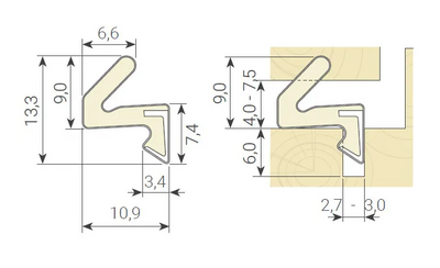 AQ21 Timber seal to suit bifold doors - Sold per meter