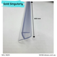 Shower glass hinge water seal - suits 6mm glass - 800mm long