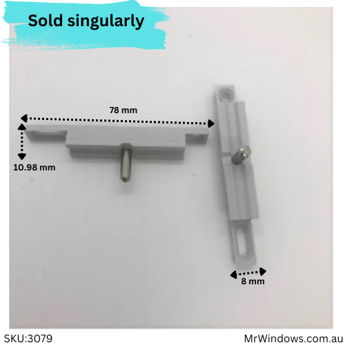 Shower pivots - suit Capral Envy Pivot screen - Block Head & Sill