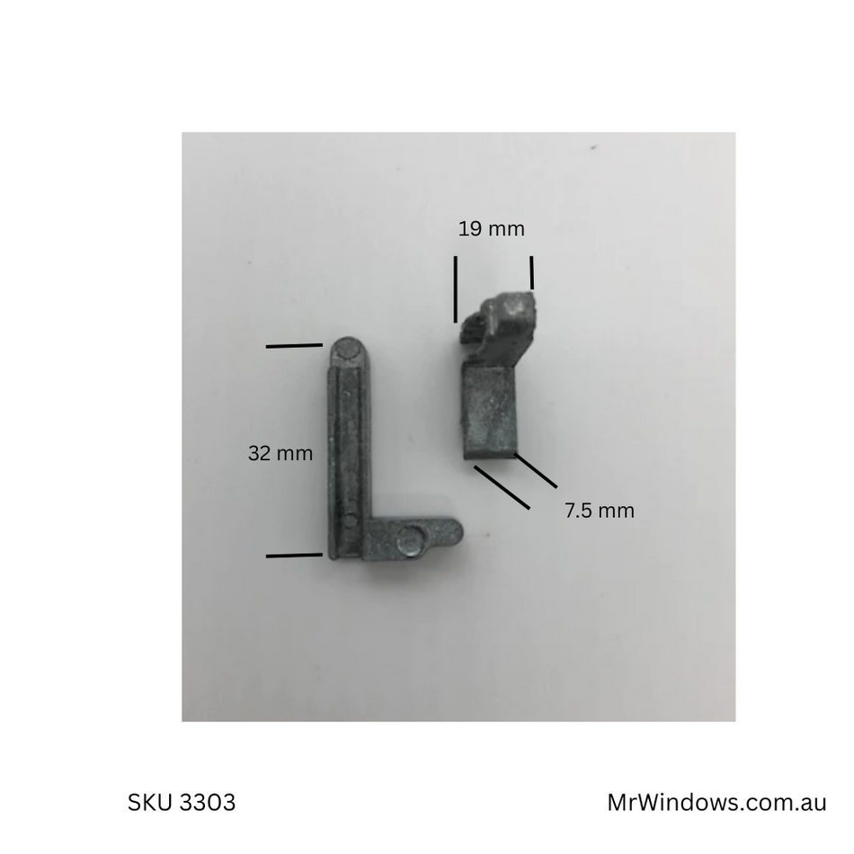 Shower Screen & Mirror Corner Stake Block Alloy Single