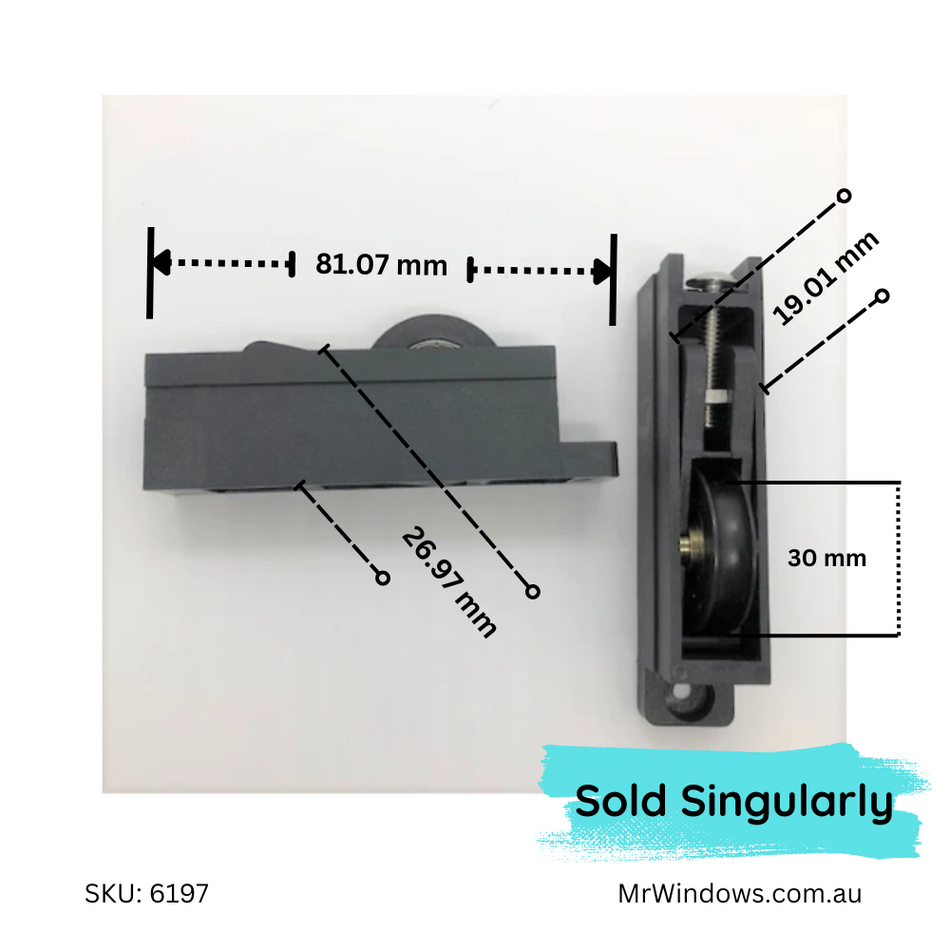 Sliding door rollers - suits JG doors - Adjustable