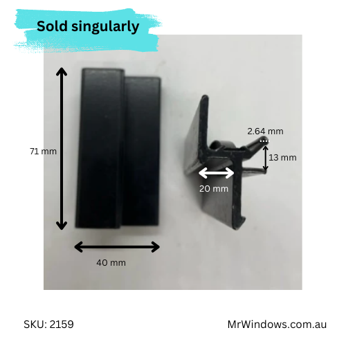 Sliding window handle - 3D printed - Sold singularly