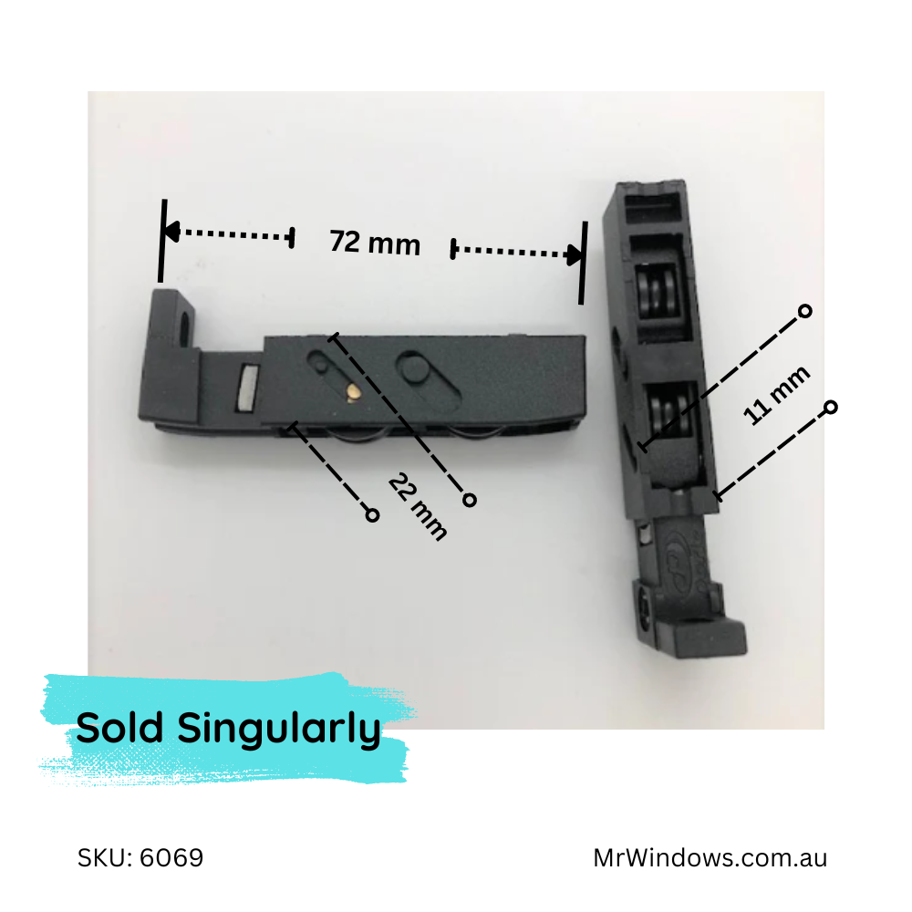 Sliding window rollers - suit Trend Windows - Double Bogey - Sold singularly