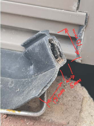 Sill flap - suits old Souther Stars windows - sold per meter