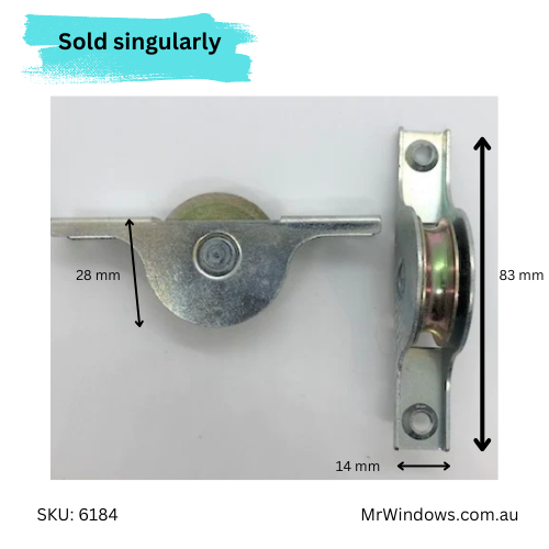 Timber Door Roller by Cowdroy - sold  singly