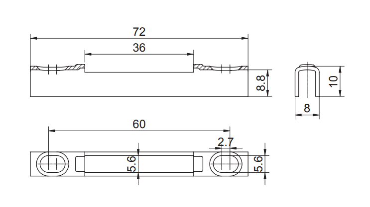 Strike keeper to suit Kinlong sliding door locks **SPECIAL ORDER**