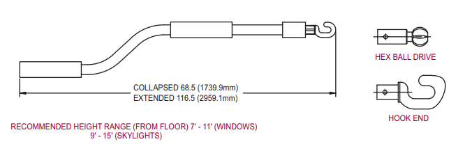 Truth Telescoping pole crank - SPECIAL ORDER PRODUCTS