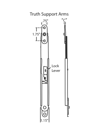 Sash Control Device - Awning Support Arms