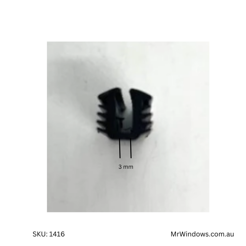 Vinyl - Glazing Window U suits G James 3mm glass - sold per meter