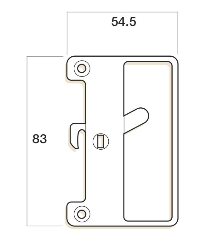 Whitco sliding screen latch and strike INTERNAL