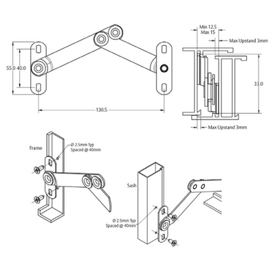 Restrictors - Safety Stays - Sold in pair