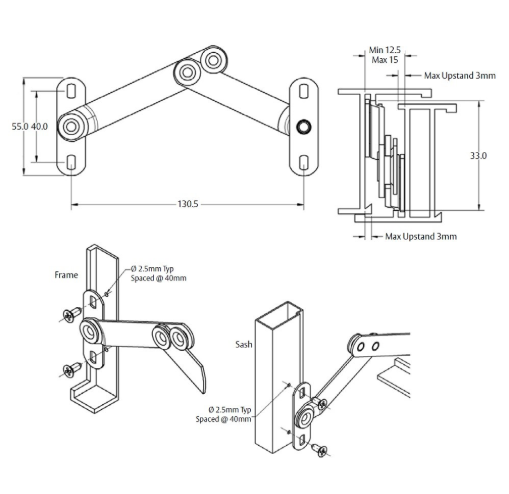 Restrictors - Safety Stays - Sold in pair