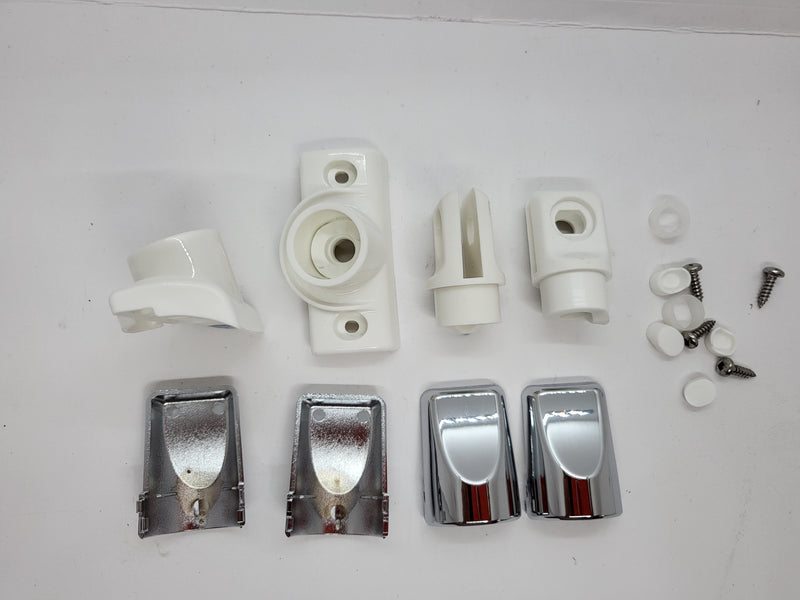 Shower pivot block set - suits Seville and Charisma showers by Athena - White