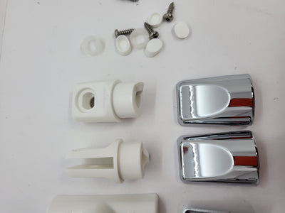 Shower pivot block set - suits Seville and Charisma showers by Athena - White