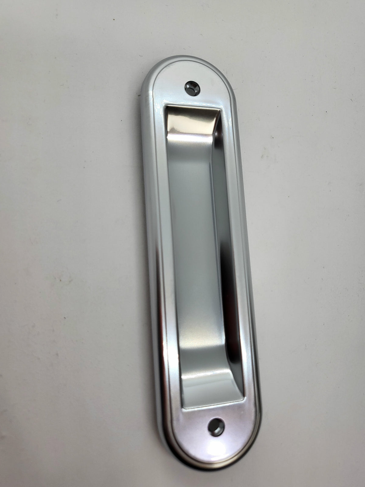 Flush pull recessed handle by Cowdroy - Satin crhome finish