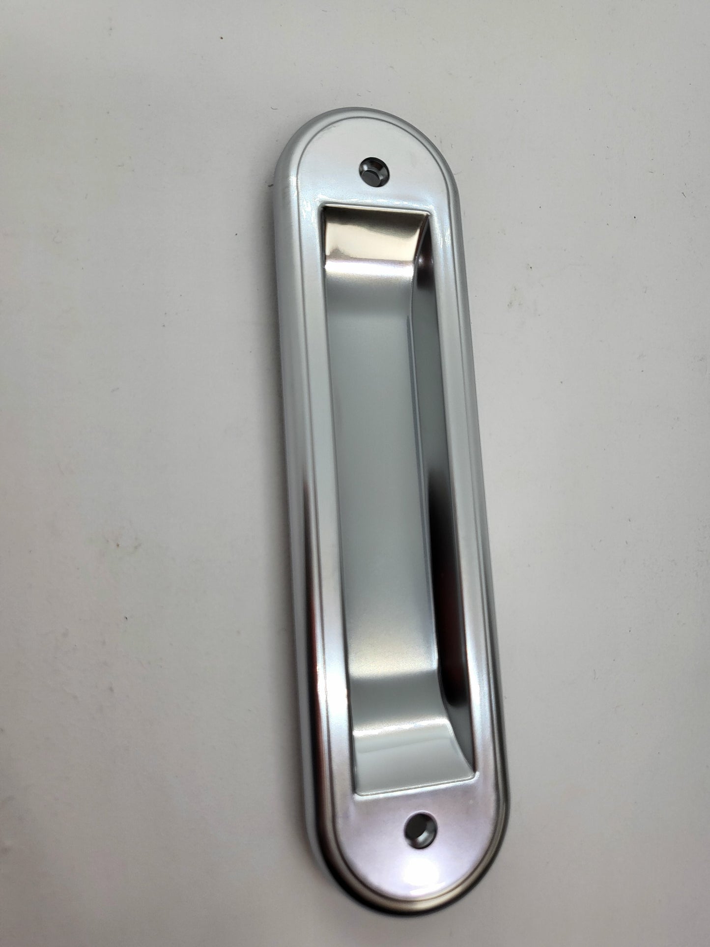 Flush pull recessed handle by Cowdroy Satin chrome finish Mr Windows AU