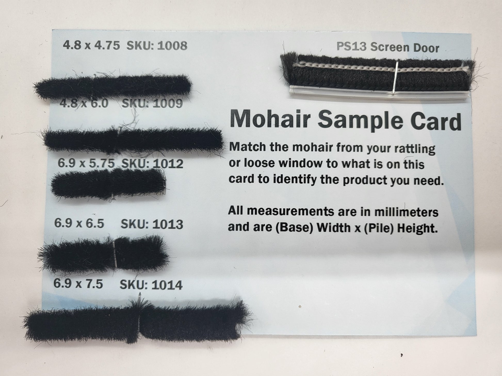 SAMPLE card - mohair