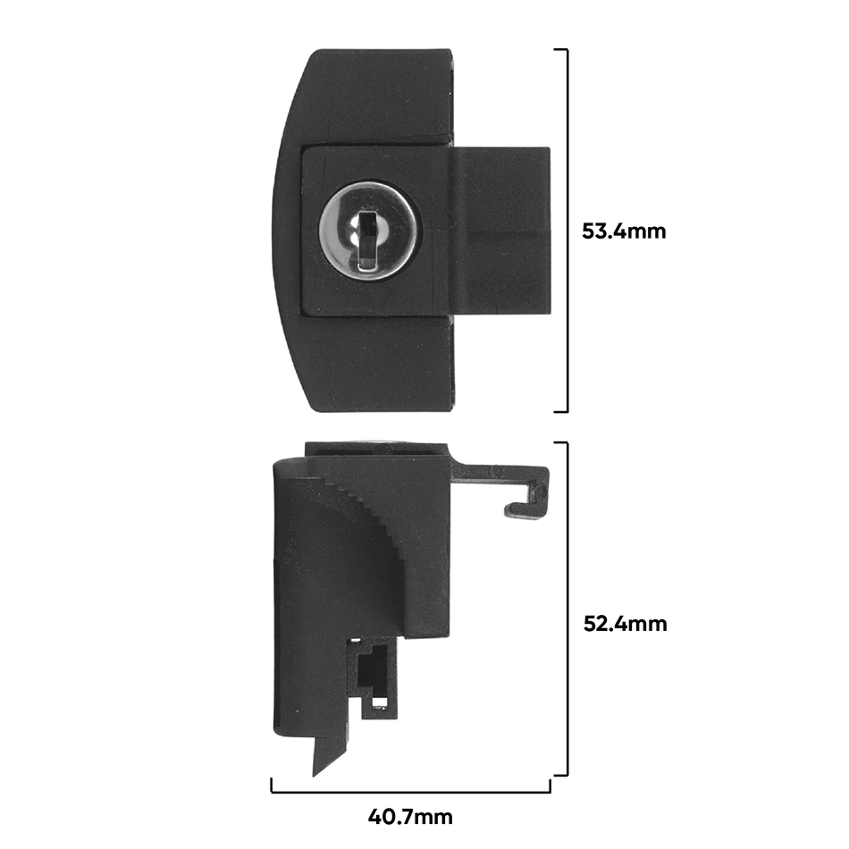 Sliding window handles - suits JG Windows - replaces 6200 - key locking