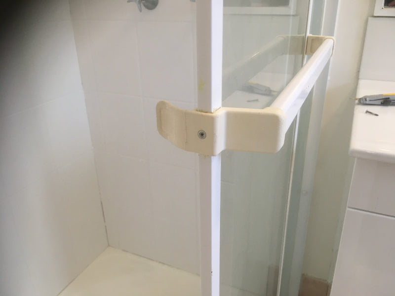 Print on Demand Shower handle brackets to suit Regency Sliding screens - Set Left - Right - White