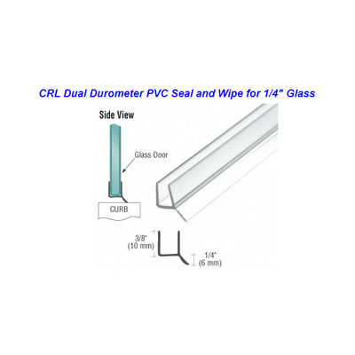 Shower Seal and Wipe - suits 6mm glass - Sold in 2.4 meter Length