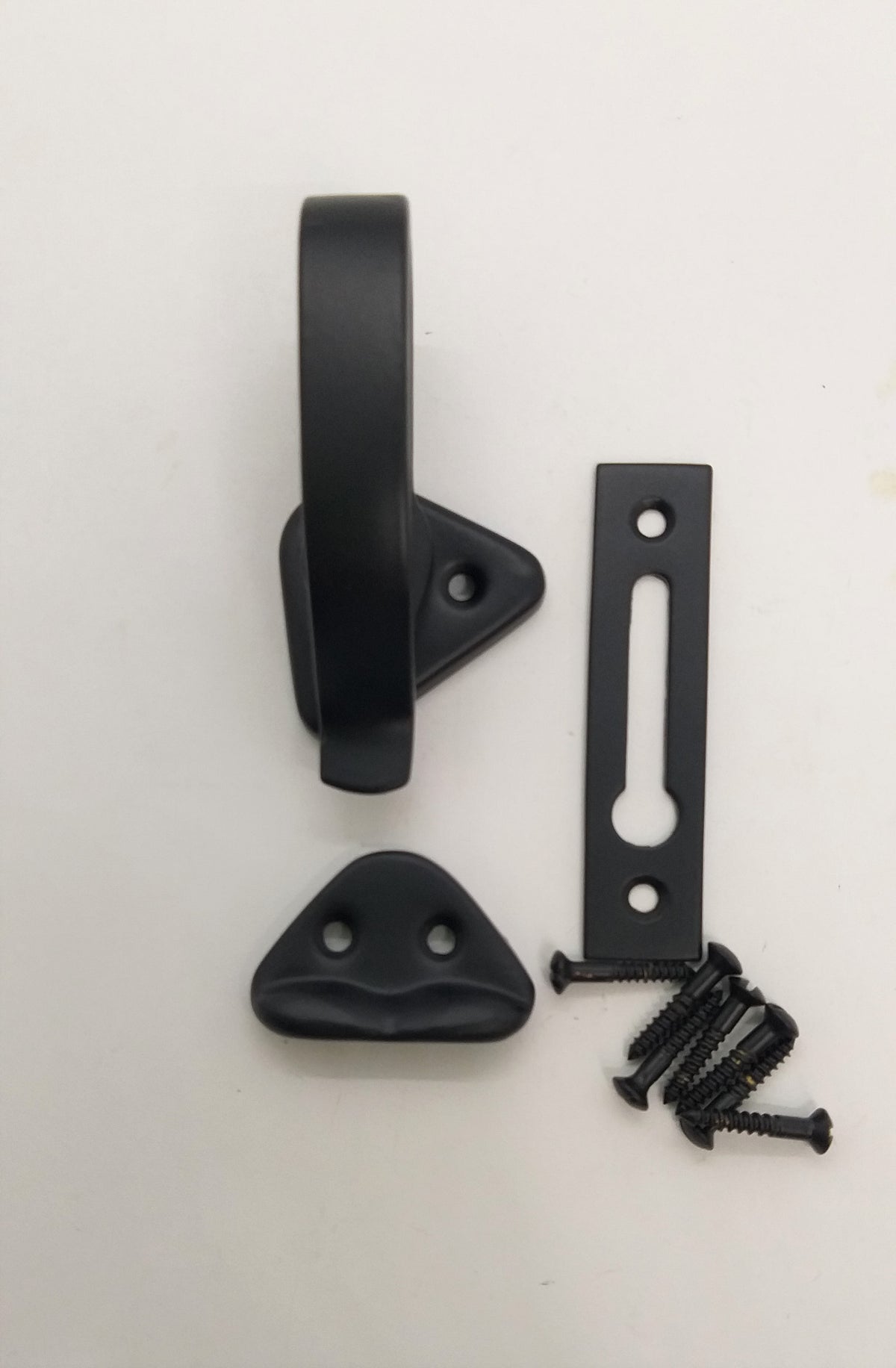 Hopper window fasteners -  sold singularly  - handle and strike - matt black - Tradco