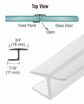 Shower water guard - Suits 8mm glass - Y shaped jamb seal - 2.41Meter Length