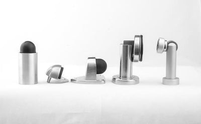 DOOR STOPS triangular, half moon, wall mounted single door stops