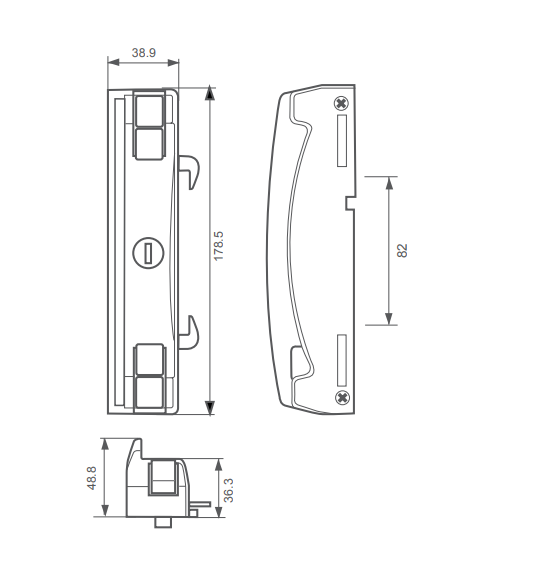 Sliding door lock DS2010 Components Alpine  patio lock NOW OBSOLETE