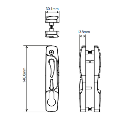 SECURITY door lock DS2210 Brenton by Doric - Sold in components