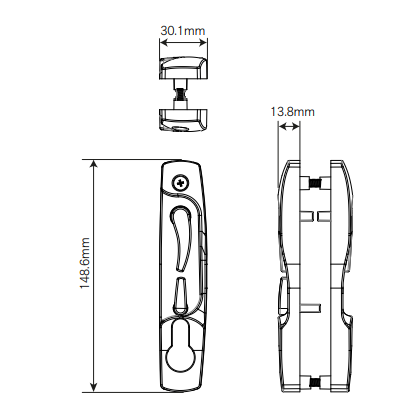 SECURITY door lock DS2210 Brenton by Doric - Sold in components