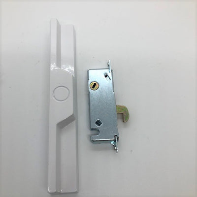 Sliding door lock - small mortice lock - White