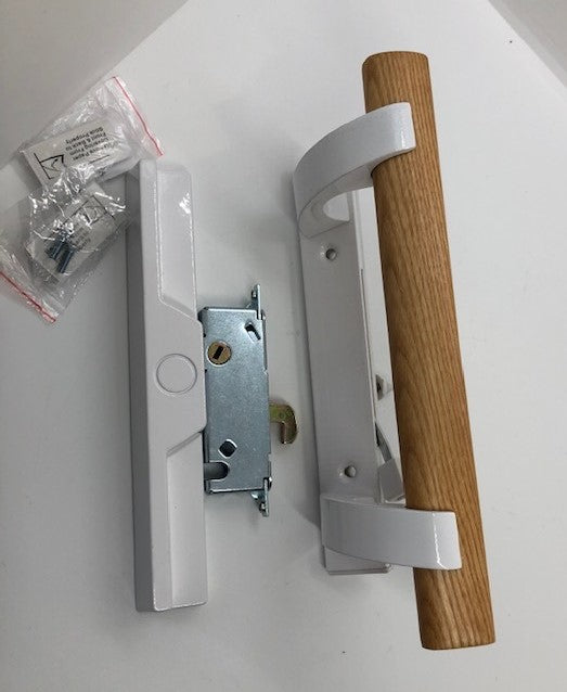 Sliding door lock - small mortice lock - White