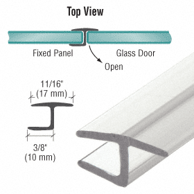 Shower Seal suits 6mm glass 180 Degree - 2.41Mtr Length