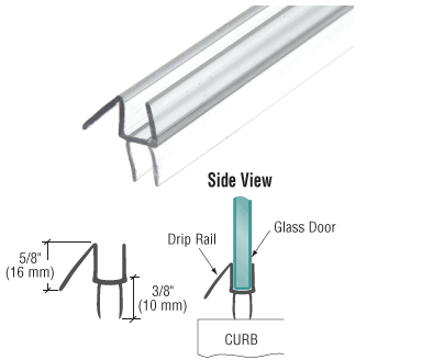 Shower Sweep 10mm Polycarbonate With Drip Rail - 2.4 meter Length