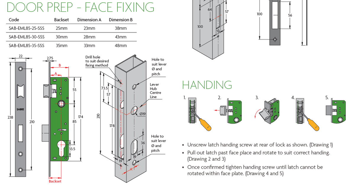 Lock Euro Mortie lock 85 30mm backset stainless steel - lock only