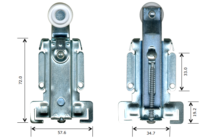 Wardrobe roller - Top Sliding Closet Door Roller - suits Acme - Sold singularly