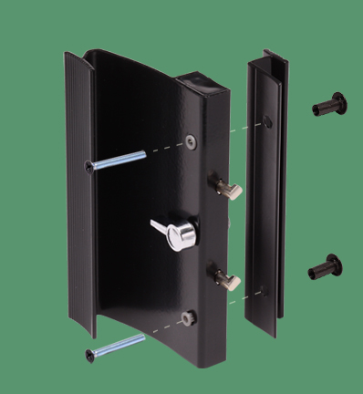 Sliding door lock - suits Ador, HiLite doors - BLACK - Lock set