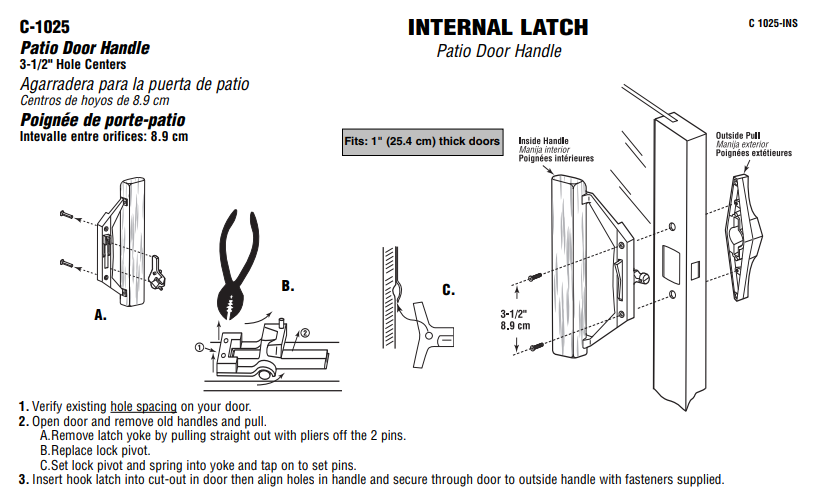 Sliding glass door lock replacement deals